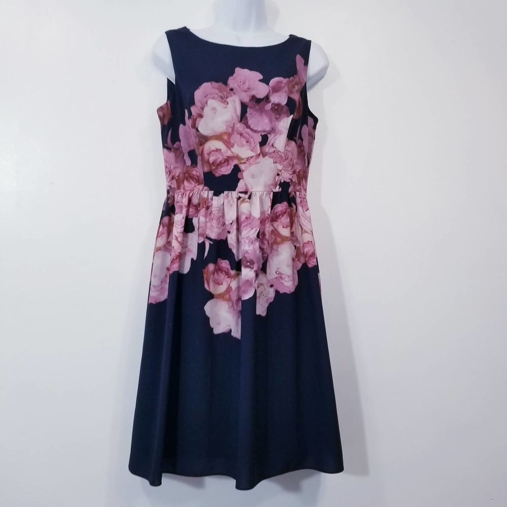 Adrianna Papell Floral Print Fit & Flare Dress